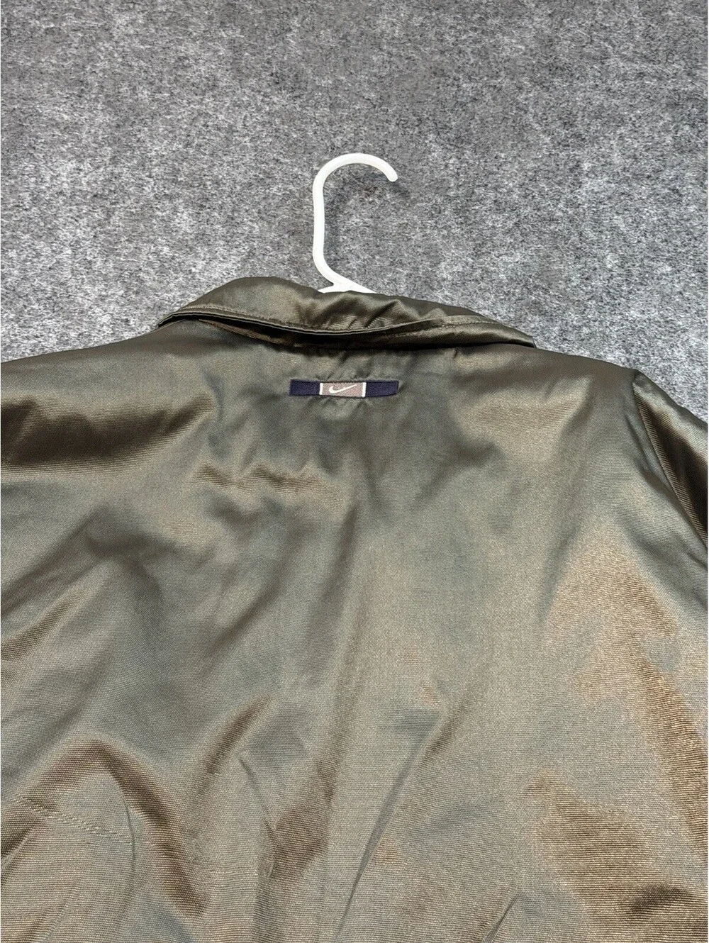 Vintage Nike Jacket Mens XL Olive Insulated Parka Coat Full Zip Snap Outdoor